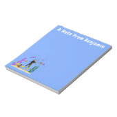 Funny Scuba Diver und Fischarten Cartoon Notizblock (Rotiert)