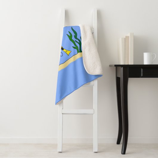 Funny Scuba Diver und Fischarten Cartoon Sherpadecke (Beispiel)