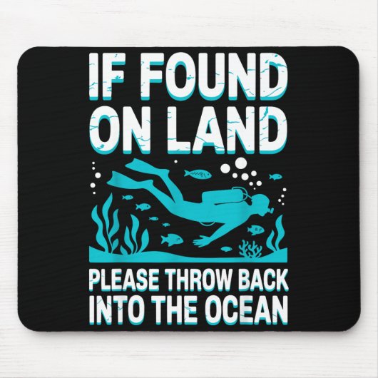 Funny Scuba Diving Art For Men Women Scuba Dive Sc Mousepad (Vorne)