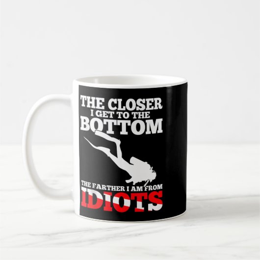 Funny Scuba Diving Flag Dive Quote Scuba Diver Gif Kaffeetasse (Links)