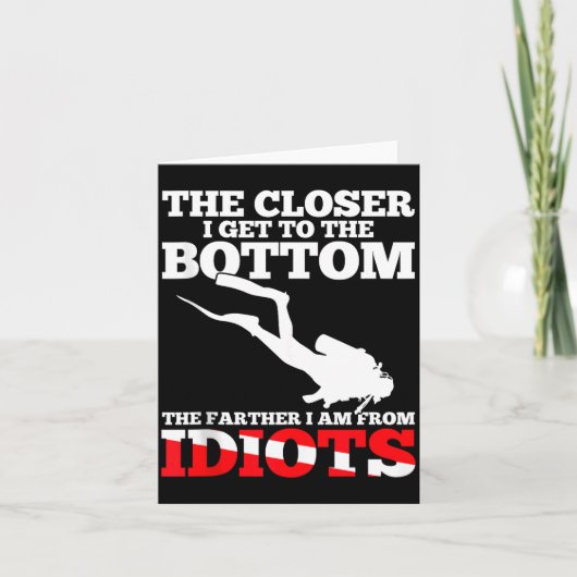 Funny Scuba Diving Flag Dive Quote Scuba Diver Gif Karte (Vorderseite)