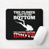 Funny Scuba Diving Flag Dive Quote Scuba Diver Gif Mousepad (Mit Mouse)