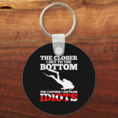 Funny Scuba Diving Flag Dive Quote Scuba Diver Gif Schlüsselanhänger (Vorderseite)