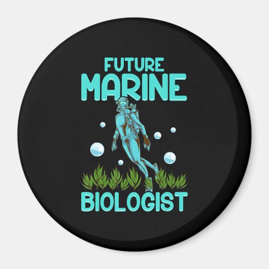 Funny Scuba Diving Gift Dive Biology Future Marine Magnet (Vorne)