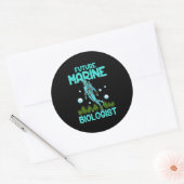 Funny Scuba Diving Gift Dive Biology Future Marine Runder Aufkleber (Umschlag)