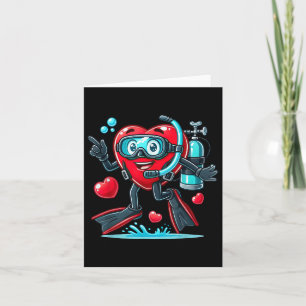 Funny Scuba Diving Heart Valentine Scuba Diving Wo Karte