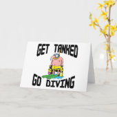 Funny SCUBA Diving Karte (Gelbe Blume)