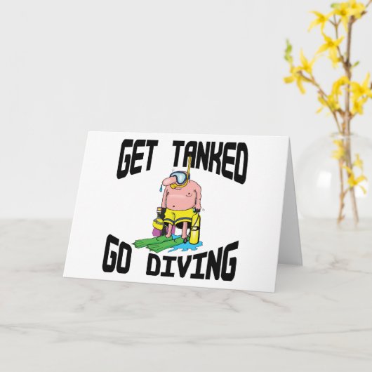 Funny SCUBA Diving Karte (Gelbe Blume)