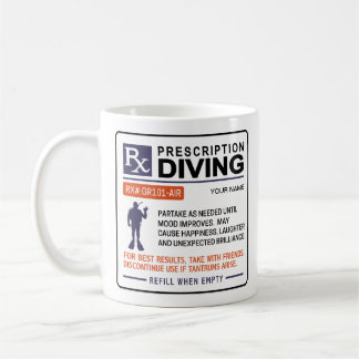 Funny Scuba Diving Tasse Design