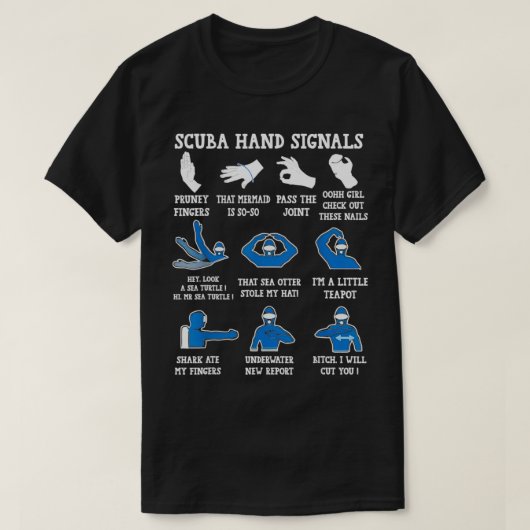Funny Scuba Hand signalisiert Scuba Dive T-Shirt (Design vorne)