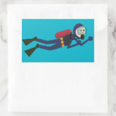 FUNNY SCUBA TAUCH, TANK UND MASK SCUBA GEAR RECHTECKIGER AUFKLEBER (Tasche)