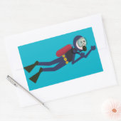 FUNNY SCUBA TAUCH, TANK UND MASK SCUBA GEAR RECHTECKIGER AUFKLEBER (Umschlag)