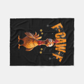 Funny Sder Web Chicken F-caw-f Fleecedecke (Vorderseite (Horizontal))
