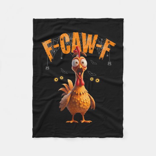 Funny Sder Web Chicken F-caw-f Fleecedecke (Vorderseite)