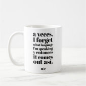 Funny Se Habla Spanglish Proud Latino Schwarz-weiß Kaffeetasse (Links)