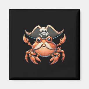 Funny Sea Creature Ocean Pirate Crab Jagd Saille Magnet