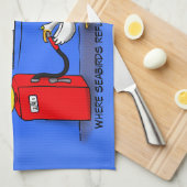 Funny Sea Gulls Cartoon Spaß Geschirrtuch (Viertel Falte)