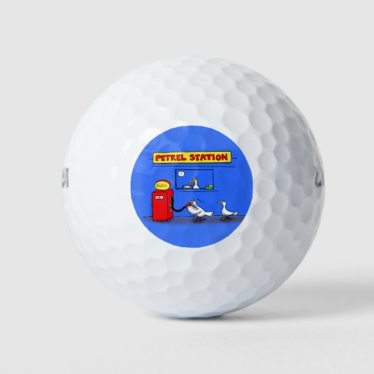 Funny Sea Gulls Cartoon Spaß Golfball (Vorderseite)
