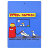 Funny Sea Gulls Cartoon Spaß Klemmbrett (Rückseite)