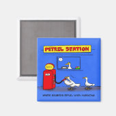 Funny Sea Gulls Cartoon Spaß Magnet (Vorderseite/Rückseite)
