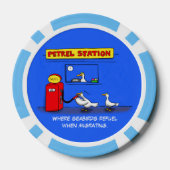 Funny Sea Gulls Cartoon Spaß Pokerchips (Rückseite)