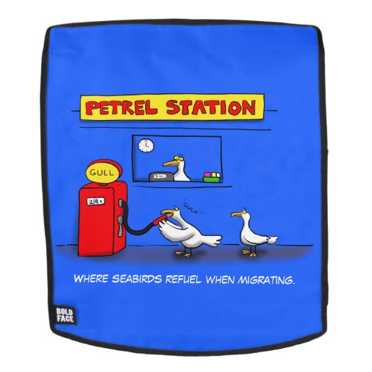 Funny Sea Gulls Cartoon Spaß Rucksack (Abnehmbare Front)