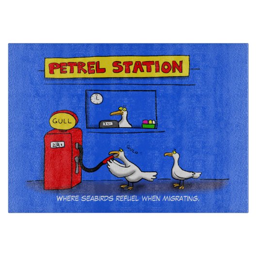 Funny Sea Gulls Cartoon Spaß Schneidebrett (Vorderseite)
