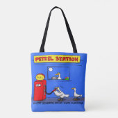 Funny Sea Gulls Cartoon Spaß Tasche (Rückseite)