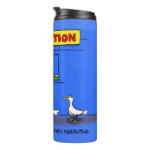 Funny Sea Gulls Cartoon Spaß Thermosbecher (Nach rechts gedreht)