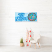 Funny Sea Lebewesen unter Wasser Cartoon Geburtsta Banner (Insitu)