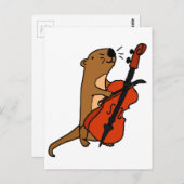 Funny Sea Otter Cartoon Postkarte (Vorne/Hinten)