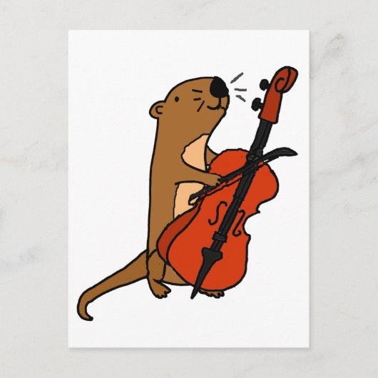 Funny Sea Otter Cartoon Postkarte (Vorderseite)