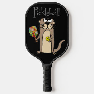 Funny Sea Otter Pickleball Cartoon Schläger