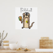 Funny Sea Otter Pickleball Sport Poster (Küche)
