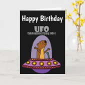 Funny Sea Otter UFO unbekannter Flugotter Karte (Gelbe Blume)