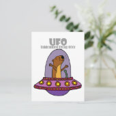 Funny Sea Otter UFO unbekannter Flugotter Postkarte (Stehend Vorderseite)