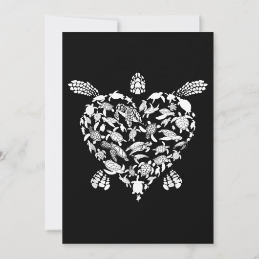 Funny Sea Turtle Gift Men Women Cool Turtles Hear Save The Date (Vorderseite)