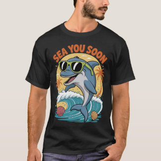 Funny Sea You Soon Retro Summer Vacation T-Shirt