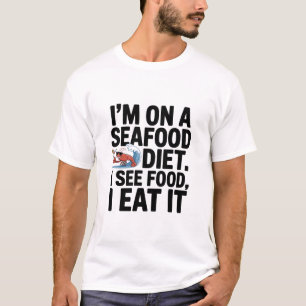Funny Seafood Diet Feinschmecker Puff mit Shrimp T-Shirt