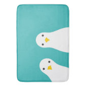 Funny seagulis illustriert Türkis Badematte (Vorderseite Vertikal)