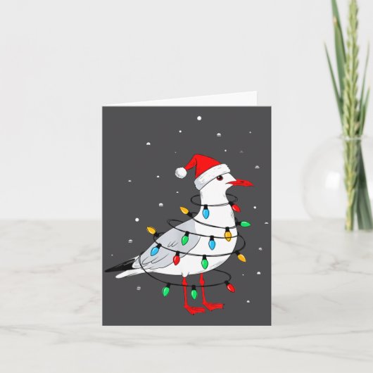 Funny Seagull Bird Christmas Animal Lover  Karte (Vorderseite)