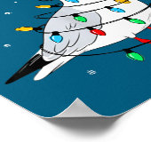 Funny Seagull Bird Christmas Animal Lover Poster (Ecke)