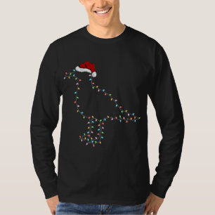 Funny Seagull Bird Xmas Lighting Weihnachtsmannmüt T-Shirt