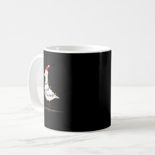 Funny Seagull Christmas Graphics Animal Lights Lov Kaffeetasse (Vorderseite Links)