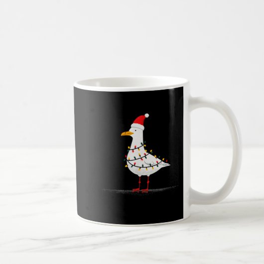 Funny Seagull Christmas Graphics Animal Lights Lov Kaffeetasse (Rechts)