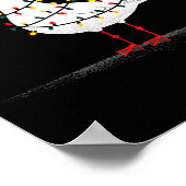 Funny Seagull Christmas Graphics Animal Lights Lov Poster (Ecke)