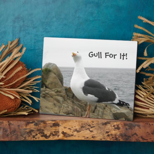 Funny Seagull Custom Fotoplatte (Seite)