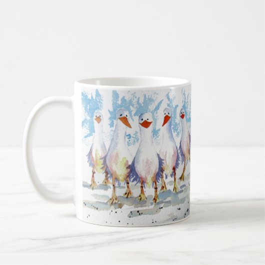 Funny Seagull Design für Beach Hut oder House Kaffeetasse (Links)