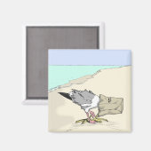 Funny Seagull Fast Food Kühlschrank Magnet (Vorderseite/Rückseite)