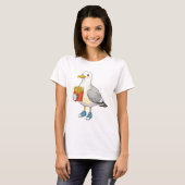 Funny Seagull Fries Sneakers T-Shirt (Vorne ganz)